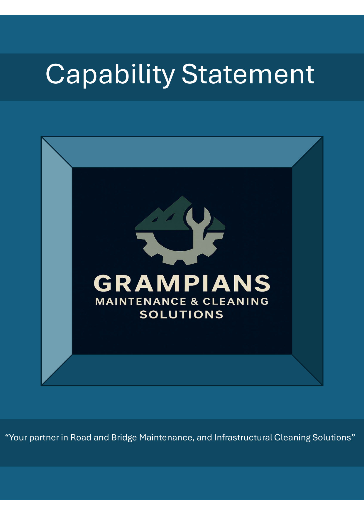 Cover of the Grampians Maintenance & Cleaning Solutions Capability Statement